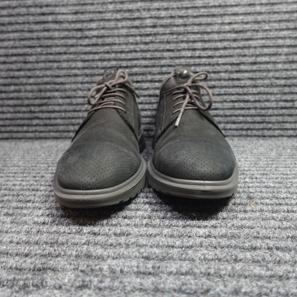 Ecco Shoes Mens 10 Gray Black CS20 Hybrid Perforated Tie Sneaker main image 9
